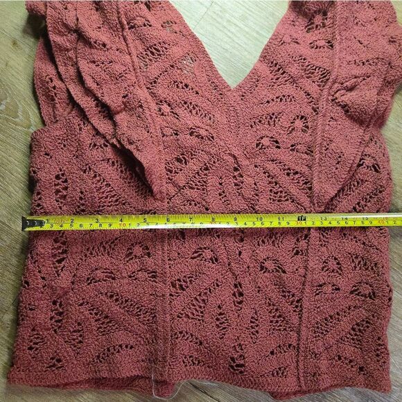 White House Black Market Terracotta Lace Top - Picture 4 of 5